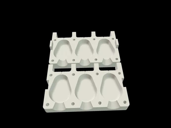 Mold for concrete weights 3x120 g