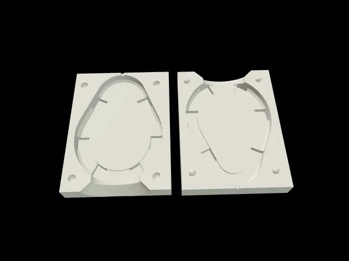 Mold for concrete weights pear 250гр