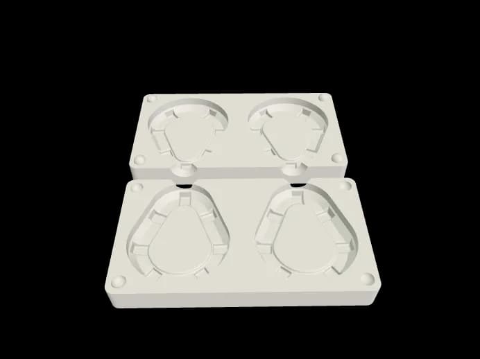 Mold for concrete weights pear 2х150 gr